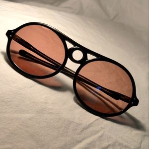 Vintage pink glass lense sunglasses